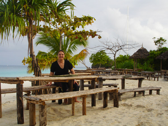 Gelle Ritchie - on the beach in Zanzibar